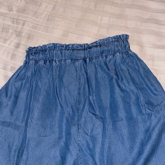 Rue22 boho wide leg denim-like drawstring pants pockets - Picture 4 of 4